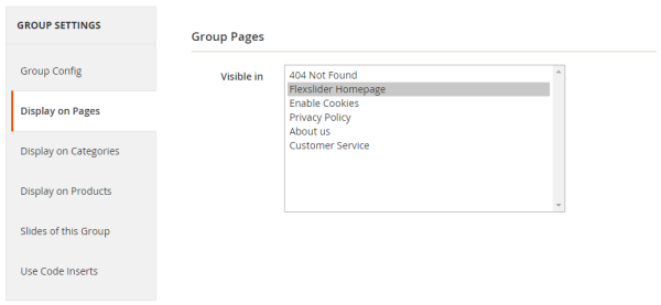 Flexslider Group Management Pages